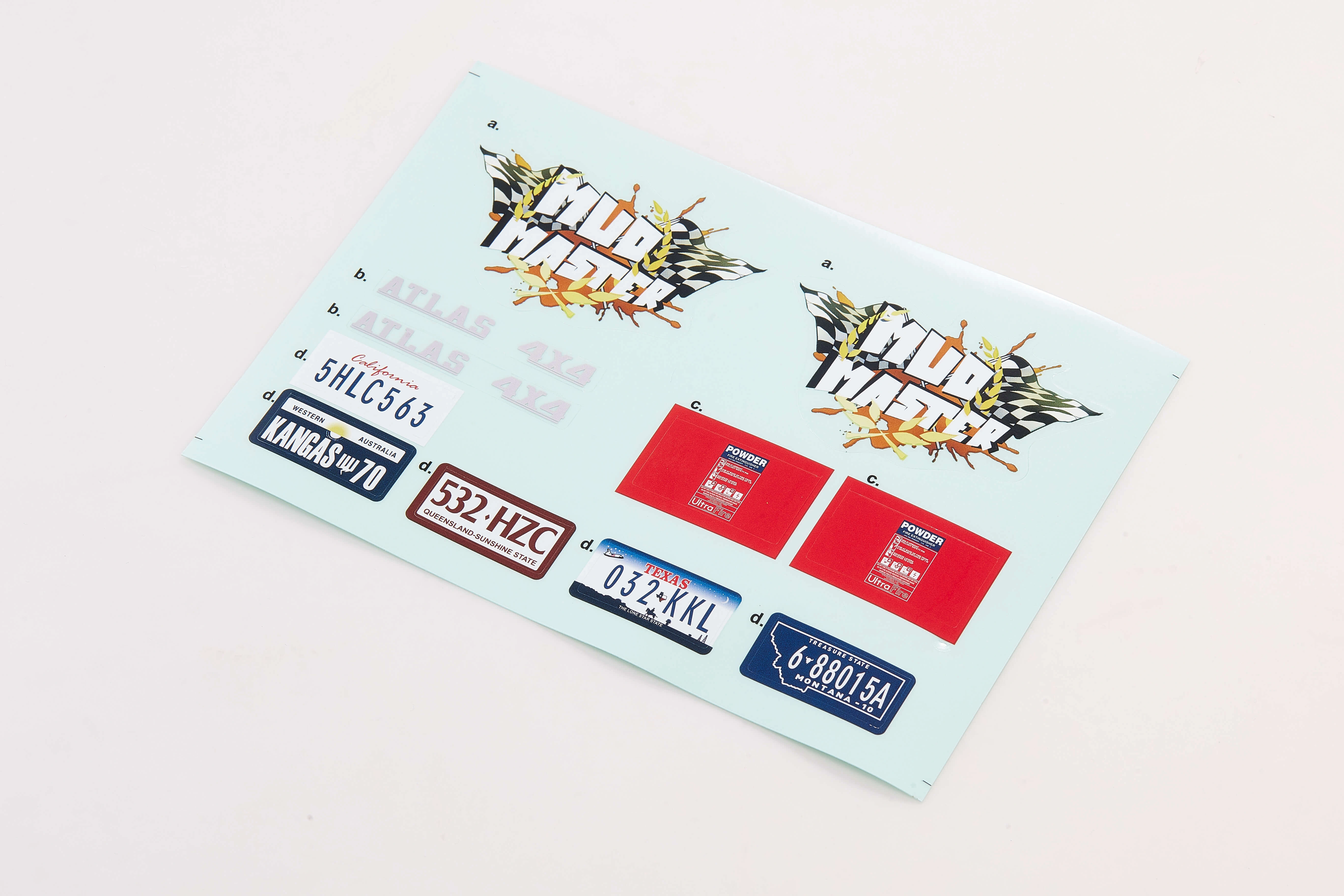Atlas 1:10 4x4 Decal Kit - Authentic Details for Your Ride
